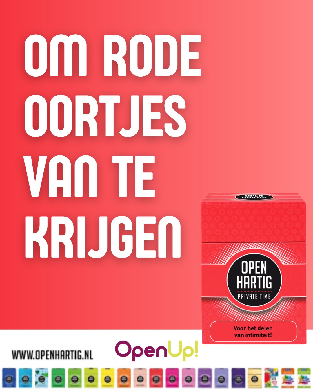 ❤️ Soms begint een bijzonder gesprek met 1 simpele vraag ❤️ In de drukte van alledag praten we vaak vooral over wat er allemaal moet gebeuren. Werk, kinderen, afspraken... Maar hoe vaak nemen we de tijd om echt naar elkaar te luisteren?

Onlangs kregen we een prachtig bericht van een stel dat 𝗢𝗽𝗲𝗻𝗵𝗮𝗿𝘁𝗶𝗴 𝗣𝗿𝗶𝘃𝗮𝘁𝗲 𝗧𝗶𝗺𝗲 speelde. In eerste instantie zagen ze het allebei niet zo zitten. Toch besloten ze het een kans te geven ...

Wat begon met wat gelach en een beetje onwennigheid, groeide uit tot gesprekken die ze al heel lang niet meer hadden gevoerd. Ze ontdekten nieuwe kanten van elkaar, voelden opnieuw nieuwsgierigheid en vonden de verbinding terug die ze een beetje waren kwijtgeraakt.

💬 "Onze relatie voelde de laatste tijd wat saai. We waren elkaar niet kwijt maar wel een beetje de verbinding. Deze avond bracht weer spirit tussen ons."

Dat is precies waarom we Openhartig maken! Niet omdat een spel alle antwoorden heeft maar omdat de juiste vragen soms precies datgene losmaken waar we in het dagelijks leven te weinig tijd voor nemen: echt luisteren, echt delen en elkaar opnieuw leren kennen 🥰

❤️ Ontdek 𝗢𝗽𝗲𝗻𝗵𝗮𝗿𝘁𝗶𝗴 𝗣𝗿𝗶𝘃𝗮𝘁𝗲 𝗧𝗶𝗺𝗲 ➡ op onze website (via de link in bio)

#openhartig #openup #privatetime #vraagkaartenspel #intimiteit