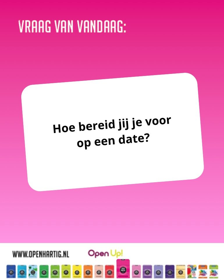❔𝗩𝗥𝗔𝗔𝗚 𝗩𝗔𝗡 𝗩𝗔𝗡𝗗𝗔𝗔𝗚 💬 Hoe bereid jij je voor op een date? 🤩

Heb jij een uitgebreide make up routine? 💄 Of wat gel in de haren en klaar om te gaan? 🏃 Laat het ons weten! 👇

🩷 Ontdek 𝗢𝗽𝗲𝗻𝗵𝗮𝗿𝘁𝗶𝗴 𝗗𝗮𝘁𝗶𝗻𝗴 ➡ via onze website (via de link in bio)
