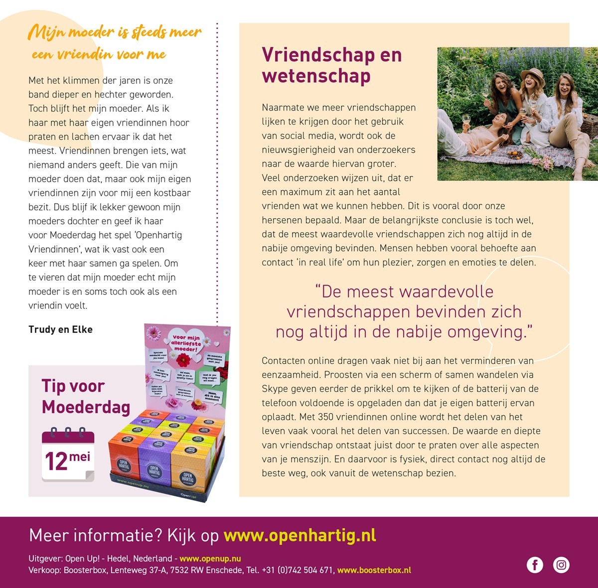 Openhartig Vriendinnen