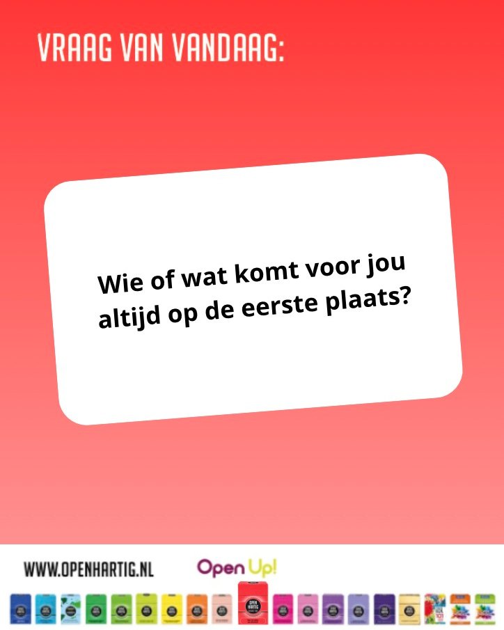 𝗩𝗥𝗔𝗔𝗚 𝗩𝗔𝗡 𝗩𝗔𝗡𝗗𝗔𝗔𝗚 ❤ Wie of wat komt voor jou altijd op de eerste plaats? 🥰
Met 𝗢𝗽𝗲𝗻𝗵𝗮𝗿𝘁𝗶𝗴 𝗣𝗿𝗶𝘃𝗮𝘁𝗲 𝗧𝗶𝗺𝗲 neem je samen de tijd voor elkaar. Voor wat je voelt, verlangt en soms lastig vindt om hardop te zeggen. Juist die gesprekken zorgen voor meer verbinding, intimiteit en begrip. ✨

𝗩𝗔𝗟𝗘𝗡𝗧𝗜𝗝𝗡 𝗧𝗜𝗣 💘 Zaterdag is het Valentijn! Wil je samen een bijzonder moment creëren? Bestel nu een van onze Valentijnsspellen, dan heb je hem nog op tijd in huis om samen te spelen op Valentijnsdag! 😍

Ontdek 𝗢𝗽𝗲𝗻𝗵𝗮𝗿𝘁𝗶𝗴 𝗗𝗮𝘁𝗶𝗻𝗴, 𝗣𝗿𝗶𝘃𝗮𝘁𝗲 𝗧𝗶𝗺𝗲, 𝗔𝗯𝗼𝘂𝘁 𝗦𝗲𝘅 & 𝗜𝗻 𝗟𝗼𝘃𝗲 ➡ op onze website (via de link in bio)

#valentijn #valentinegifts #openup #openhartig #inlove #dating #privatetime #aboutsex