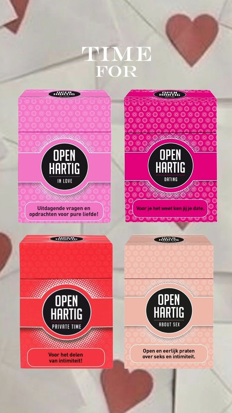 💘 𝗩𝗮𝗹𝗲𝗻𝘁𝗶𝗷𝗻 𝗸𝗼𝗺𝘁 𝗲𝗿𝗮𝗮𝗻… En liefde gaat niet alleen over bloemen of chocolade maar over echte aandacht, open gesprekken en tijd voor elkaar.

Met onze Openhartig spellen maak je van samen zijn een moment van verbinding of je net aan het daten bent, al jaren samen bent of gewoon even tijd voor elkaar wil maken. 🥰

🩷 𝗢𝗽𝗲𝗻𝗵𝗮𝗿𝘁𝗶𝗴 𝗗𝗮𝘁𝗶𝗻𝗴 ➡ https://openup.nu/spellen/openhartig-date-vragen-spel/
💕 𝗢𝗽𝗲𝗻𝗵𝗮𝗿𝘁𝗶𝗴 𝗜𝗻 𝗟𝗼𝘃𝗲 ➡ https://openup.nu/spellen/openhartig-in-love-het-vragenkaartspel-voor-koppels-om-elkaar-beter-te-leren-kennen/
❤ 𝗢𝗽𝗲𝗻𝗵𝗮𝗿𝘁𝗶𝗴 𝗣𝗿𝗶𝘃𝗮𝘁𝗲 𝗧𝗶𝗺𝗲 ➡ https://openup.nu/spellen/openhartig-private-time/
💗 𝗢𝗽𝗲𝗻𝗵𝗮𝗿𝘁𝗶𝗴 𝗔𝗯𝗼𝘂𝘁 𝗦𝗲𝘅 ➡ https://openup.nu/spellen/openhartig-about-sex/

✨ Time for love. Time for real conversations. Time for quality time.
Het perfecte Valentijnscadeau voor jullie samen. 🎁 Onze spellen zijn verkrijgbaar bij Readshop, Bruna, Primera, Standaard Boekhandel, Libris/Blz & spellen speciaalzaken en op Bol.com 🥰

#openhartig #openup #valentijn #ValentinesDay